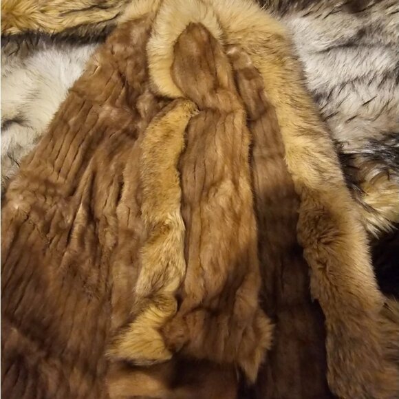 Vintage Autumn Haze Mink and Crystal Fox Coat by Caskie Furs - Picture 5 of 9